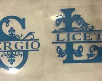 Iron On Letters, Monogram, Personalized Iron On Decal, Iron On Vinyl, 72 Iron On Vinyl Colors