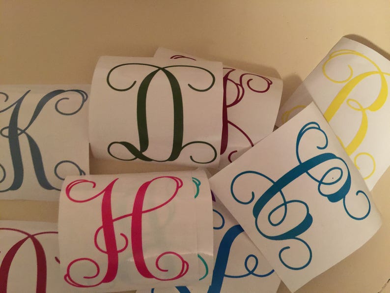 Iron on Monogram Iron on Decal Iron on Vinyl 72 Iron on - Etsy