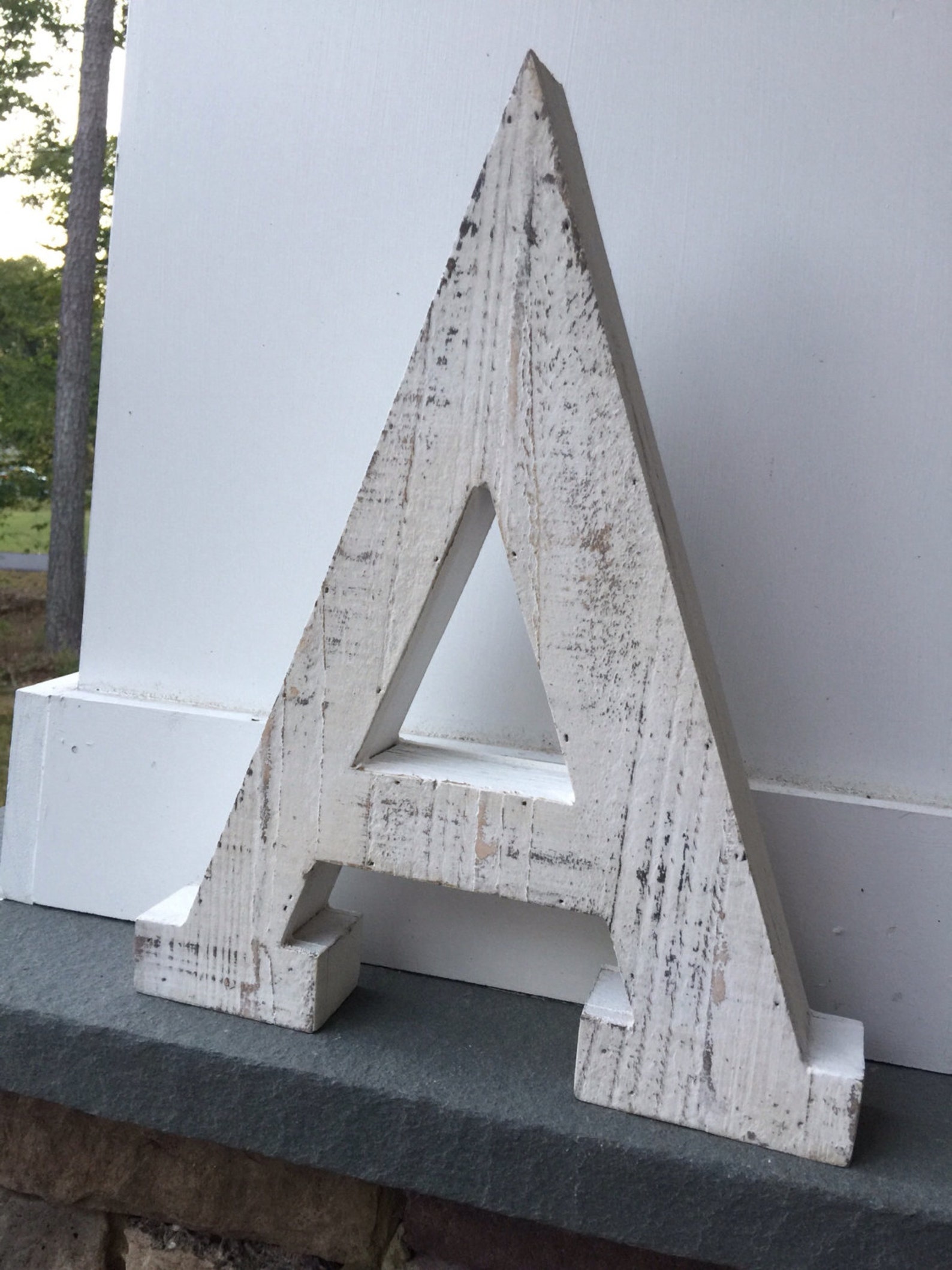 Shabby Chic Wall Decor Monogram Pick Your Letter and Color Etsy