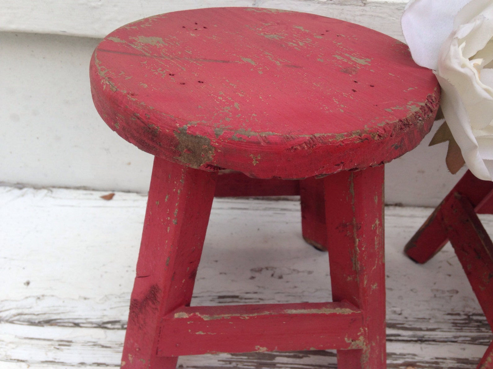 Table Shabby Chic Table Plant Stand Set of 2 Etsy