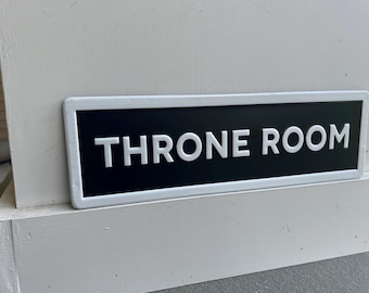 Throne Room Sign, Wall Decor, Metal Throne Sign, Bathroom Decor, Home  Decor