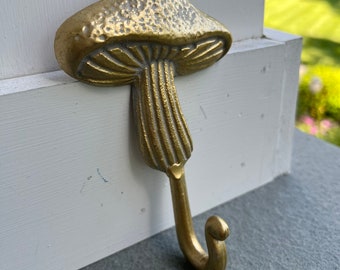 Mushroom Wall Hook/ Mushroom Cast Iron Hook/ Wall Hook/ Wall Decor/ Jewelry Hanger/ Home and Garden Décor/ One wall branch
