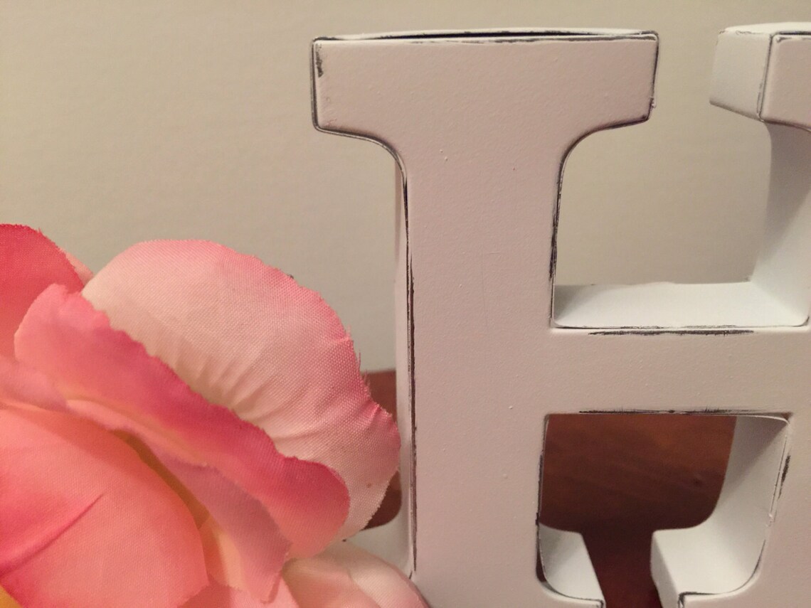 Shabby Chic Letter Wall Decor Monogram Pick Your Letter and Etsy