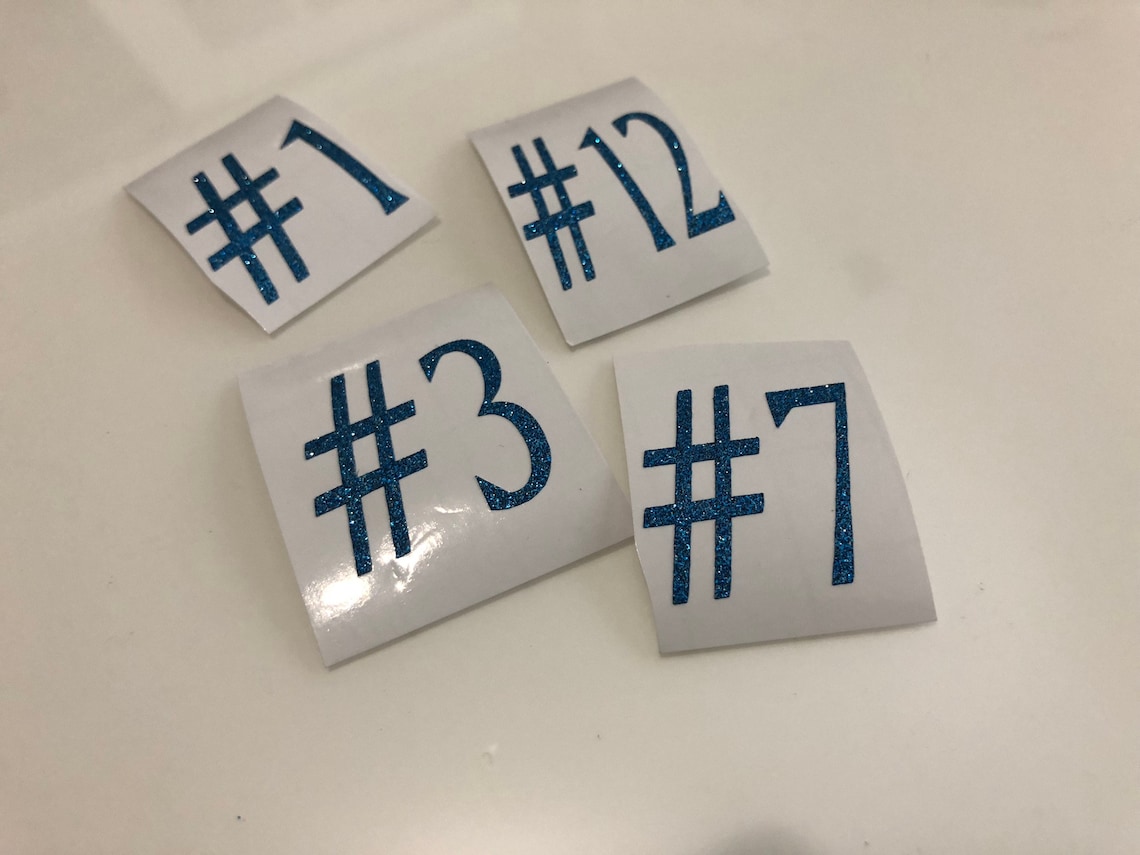 Number Decal Numbers Car Decal Laptop Decal Vinyl Etsy