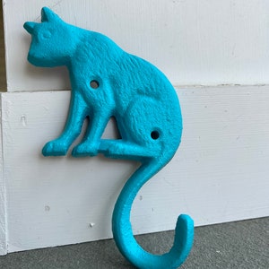 Cat/ Cat Hook/ Cat Decor/ Cat Wall Hook/ Cat Wall Hanger/ White Cat Decor/ Home and Garden Decor