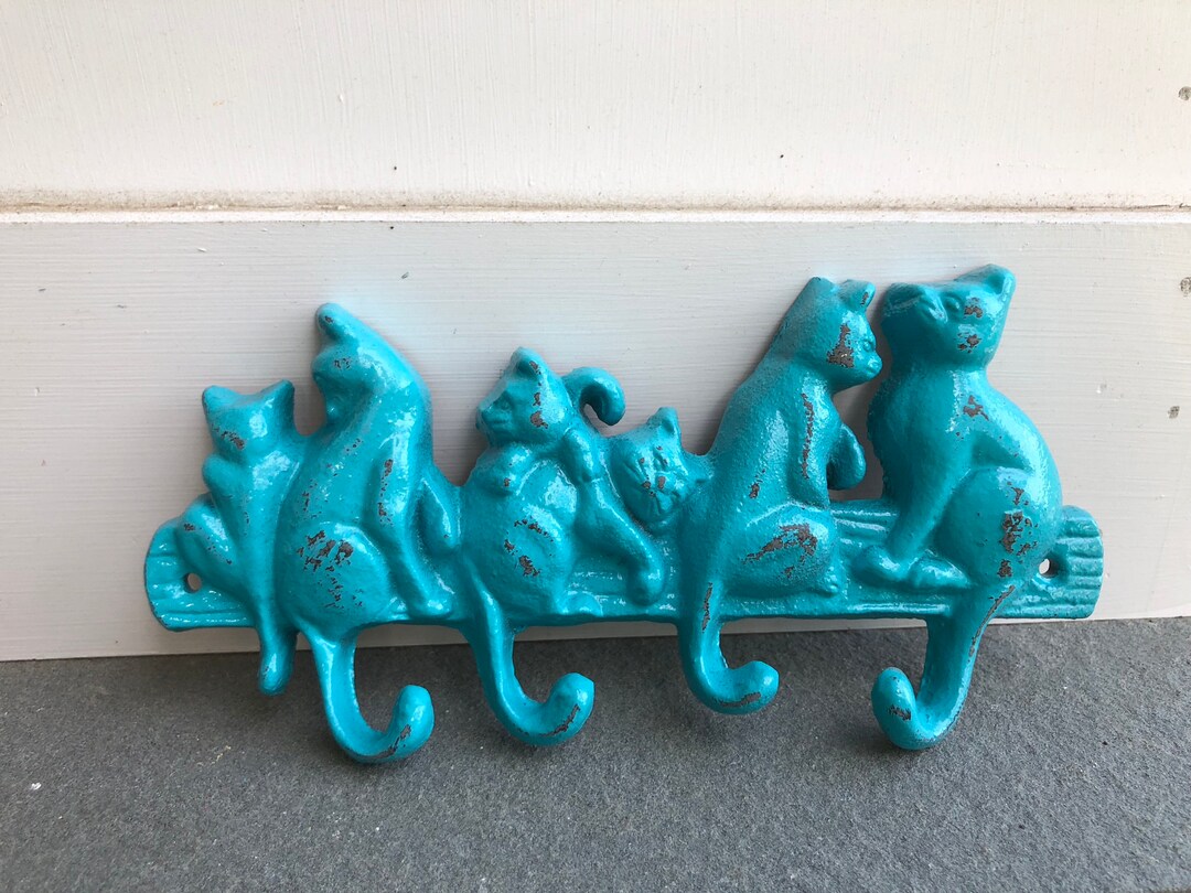 CAT Hook, Cat Wall Hooks, Cat Decor, Cast Iron Hook Etsy