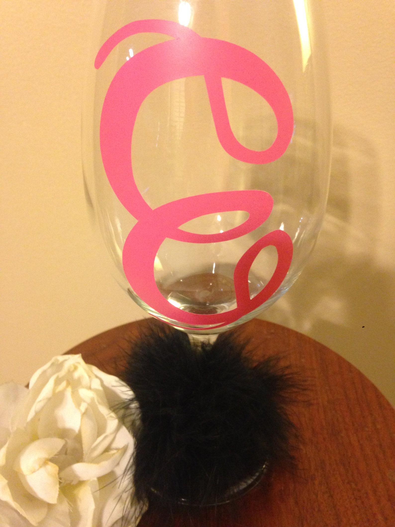 Decals Wine Glass Decals Monogram Wine Glass Vinyl Etsy