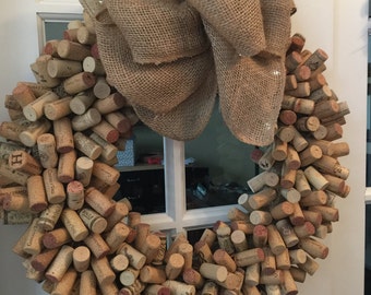 Wine Wreath, Cork Wreath, Wine Cork Wreath, Large Wreath