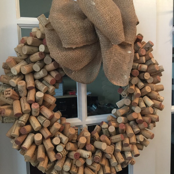 Wine Wreath, Cork Wreath, Wine Cork Wreath, Large Wreath