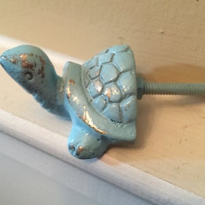 Turtle Drawer Pull/ Turtle Knob/ Blue Turtle/ Dresser Decor/ Furniture Fixtures / Home and Garden Decor