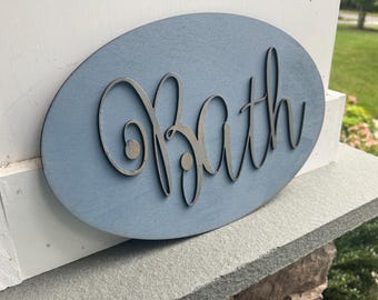 Bath sign, Wall Decor, Bathroom Wall Decor, Home Decor