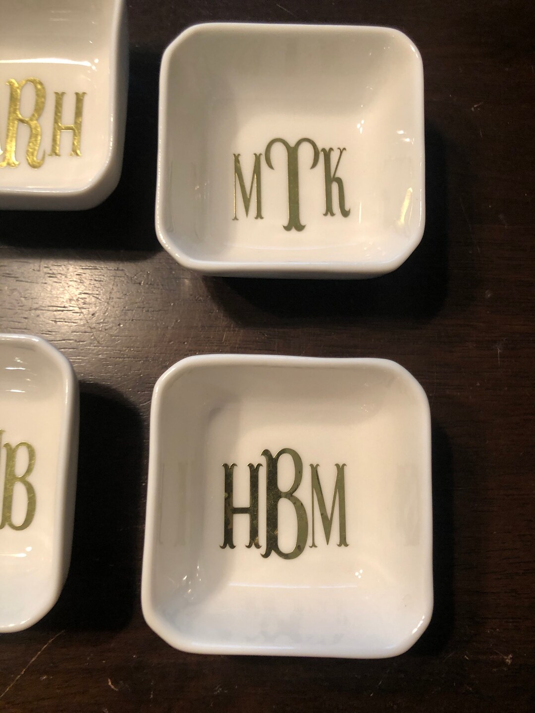 Jewelry Holder, Glass Jewelry Holder, Personalized White Glass Dish