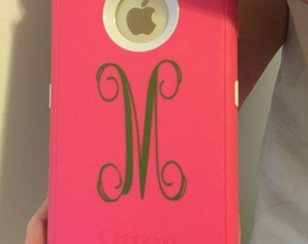 Monogram, iPhone Decal, Laptop Decal, Vinyl Lettering, Vine Monogram