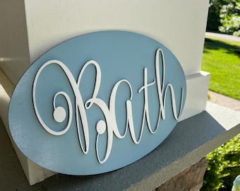 Bath sign, Wall Decor, Bathroom Wall Decor, Home Decor