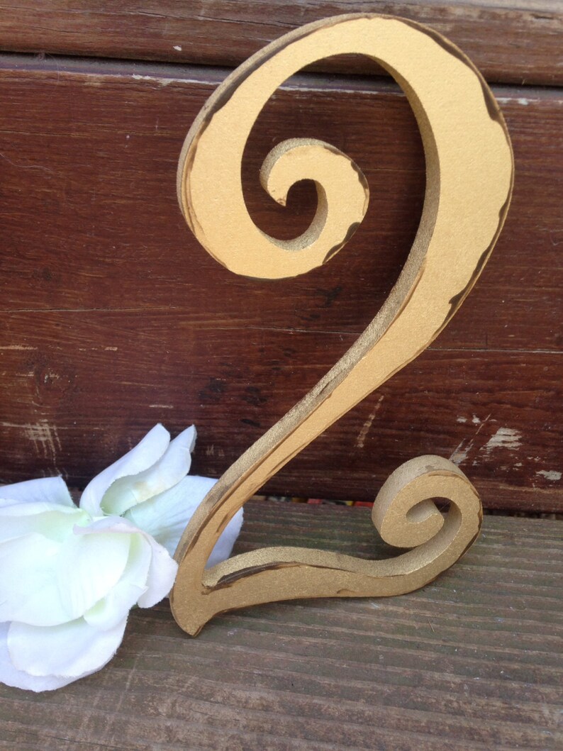 Shabby Chic Wall Decor Shabby Chic Numbers Number Decor Etsy