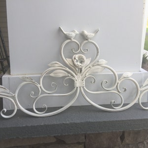 Distressed Metal Bird Wall Decor, Shabby Chic Home Garden Art