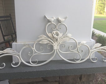 Distressed Metal Bird Wall Decor, Shabby Chic Home Garden Art