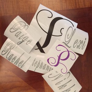 Name Decal, Personalized, Monogram, Car Decal, Laptop Decal, Vinyl Lettering, Yeti Cup Decal, Notebook Decal