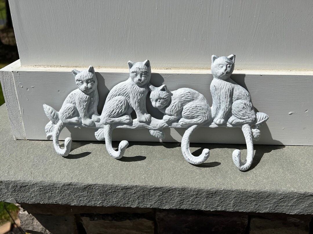CAT Hook, Cat Wall Hooks, Cat Decor, Cast Iron Hook Etsy