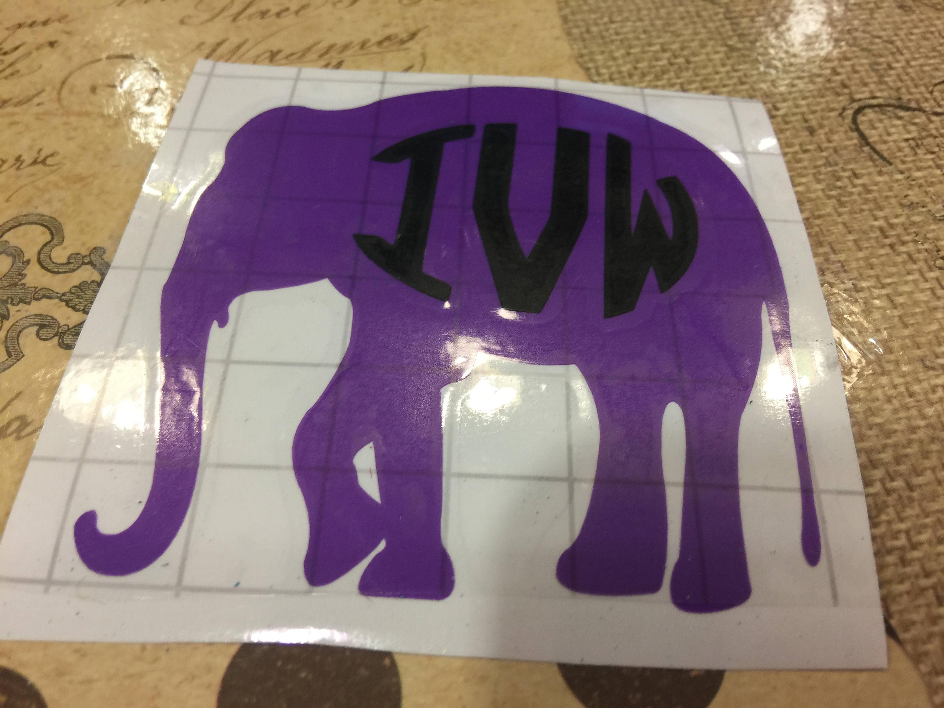 Elephant Decal Pink Elephant Decal Wall Decal Cup Decal Etsy