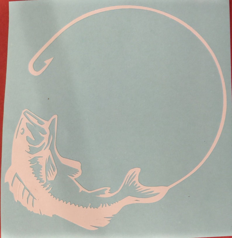 Fish and Hook Decal Fish Decal Hook Decal Cup Decal Yeti Etsy