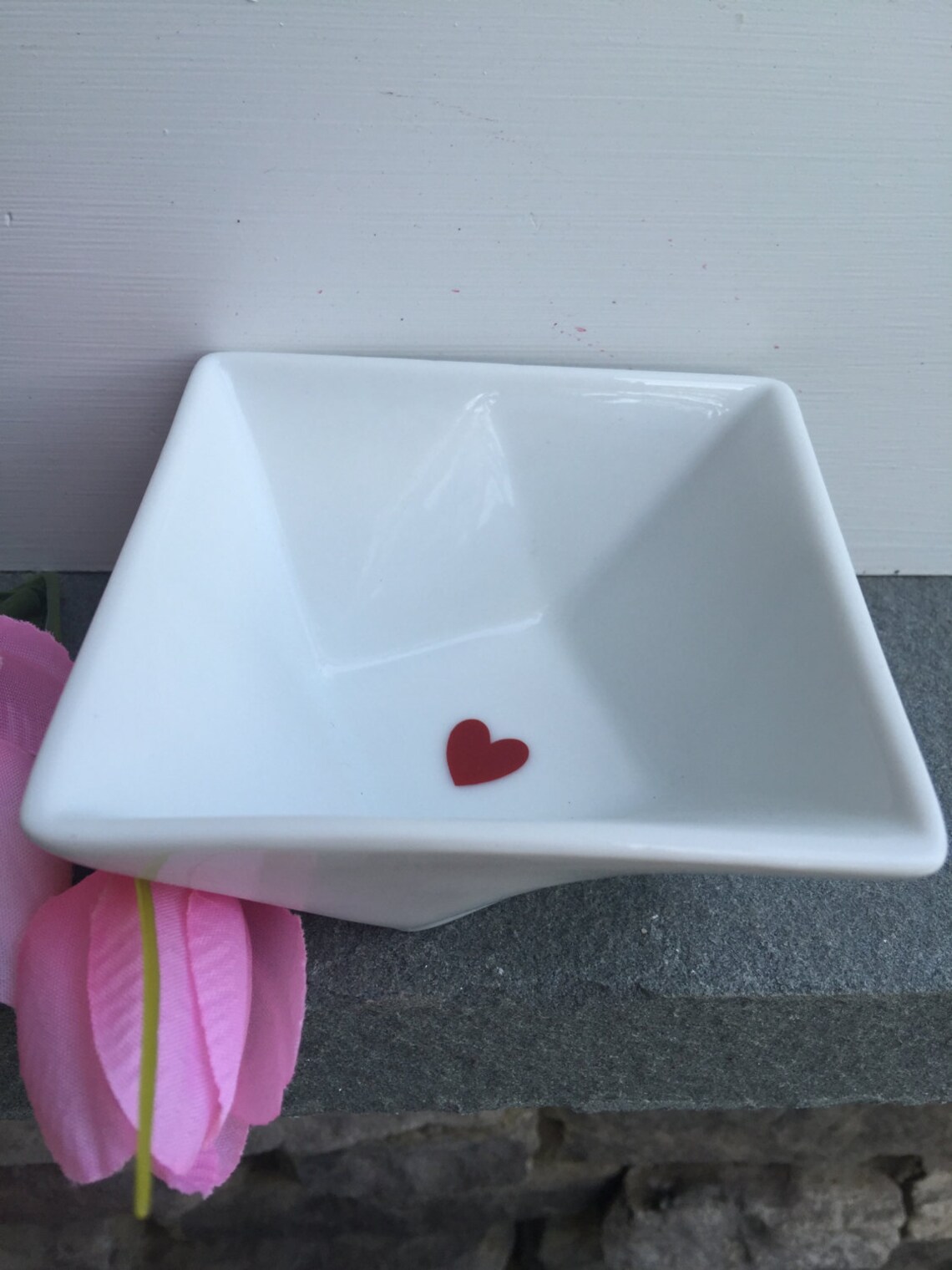 Jewelry Holder Glass Jewelry Holder Personalized White Glass Etsy