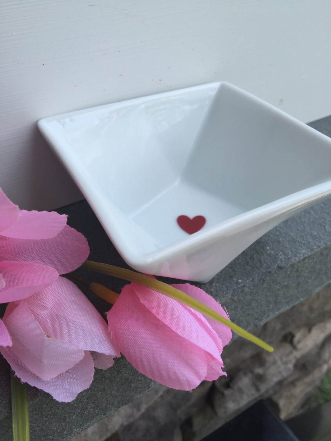 Jewelry Holder Glass Jewelry Holder Personalized White Glass Etsy