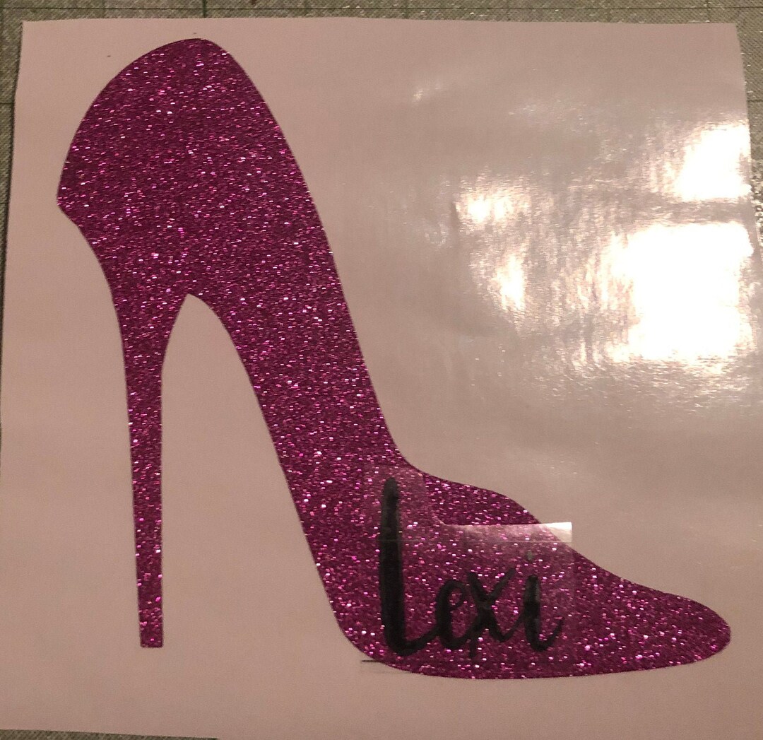 High Heels Decal, Pink Pumps, Hot Pink Decal, Monogram, Car Decal ...