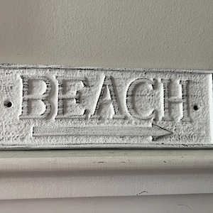 BeaCH Sign Cast IRon WAll DEcoR