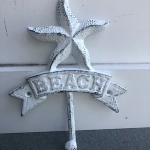 Starfish Hook / Starfish Beach Decor / Metal Beach Decor / Home and Garden Decor