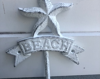 Starfish Hook / Starfish Beach Decor / Metal Beach Decor / Home and Garden Decor