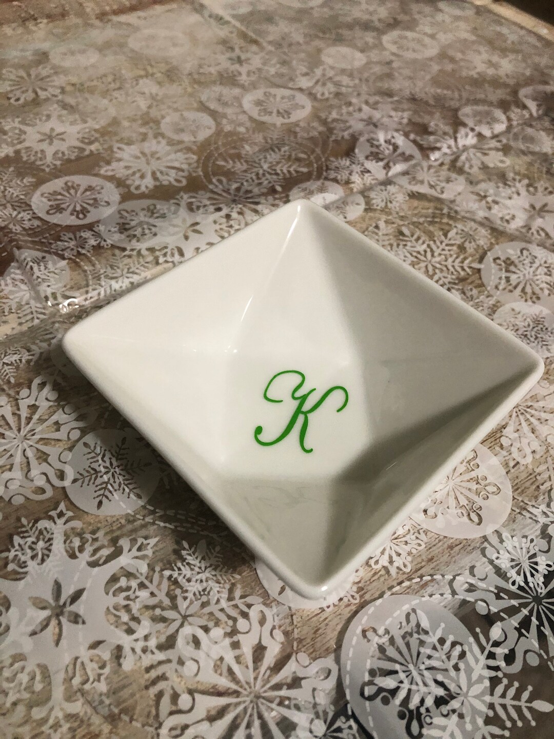 Jewelry Holder Glass Jewelry Holder Personalized White Glass Etsy