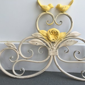 Distressed Metal Bird Wall Decor, Shabby Chic Hanging