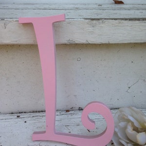 Wooden Monogram Letter n Large or Small, Unfinished, Cursive Wooden Letter  Perfect for Crafts, DIY, Weddings Sizes 1 to 36 