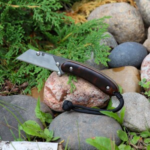 Ironwood Burl w/ Natural Linen Micarta Liner MEK