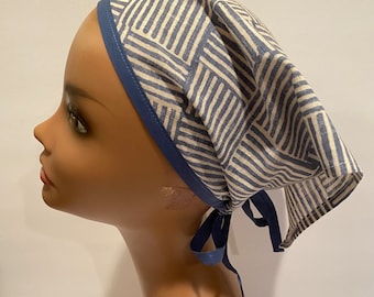 Reversible Triangle Cotton Scarf Abstract & Geometric, Lightweight, Alopecia, Summer, Kerchief, Beach, Camping or Single Side w Contrast Tie