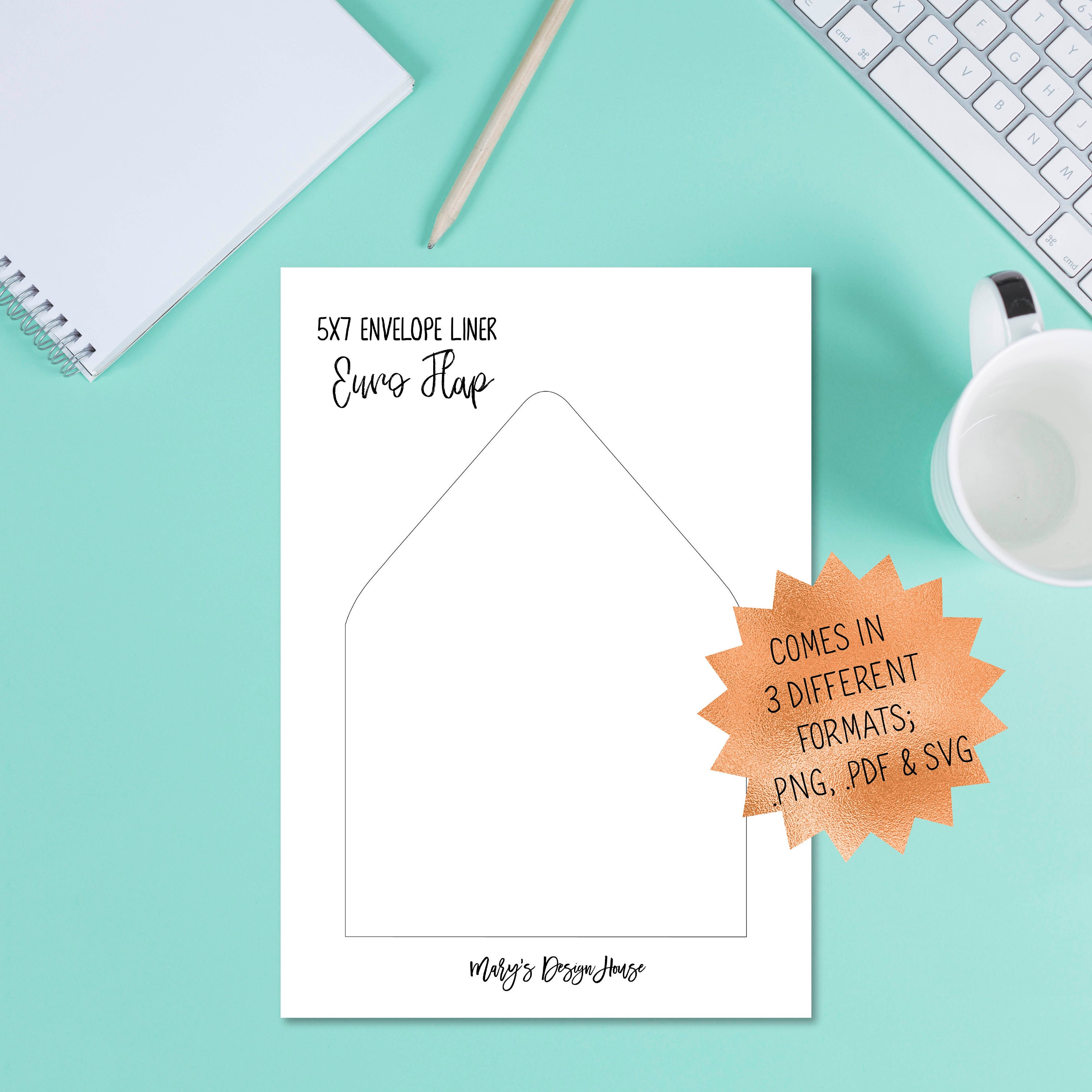 Print Your Own Design A9 Euro Flap Envelope Liner