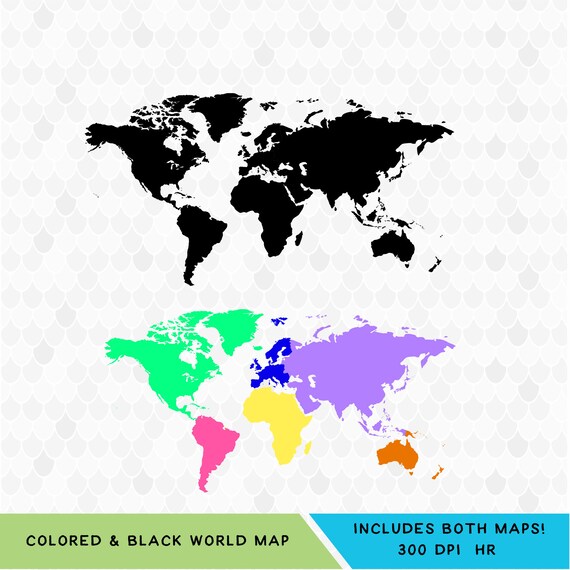 World Map Digital SVG Files for Cricut World Map SVG Decal  Etsy