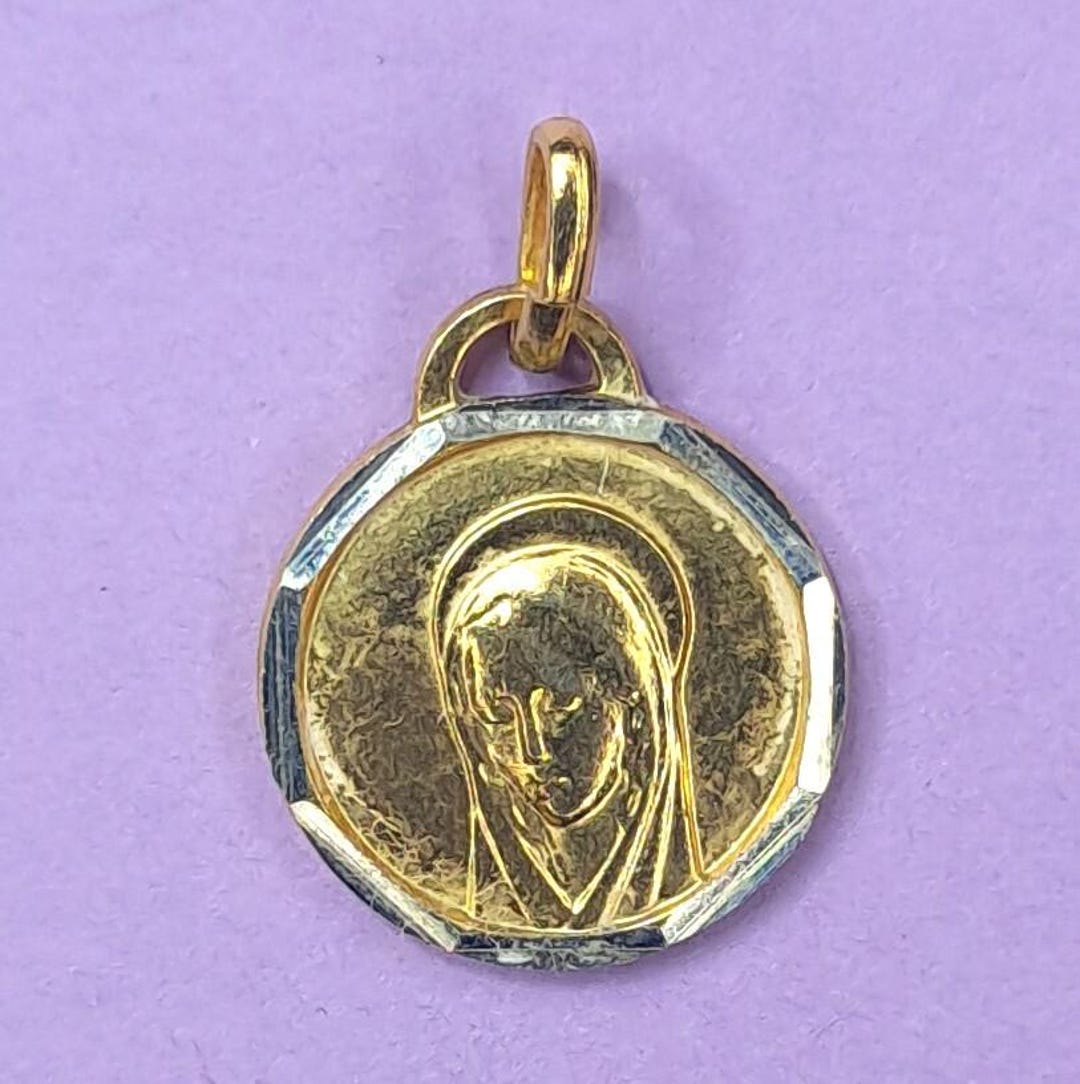 Vintage Our Lady of Lourdes Medal Charm, Gold & Silver - Etsy