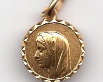 Our Lady of Lourdes Medal Gold, from The Jeweled Rose