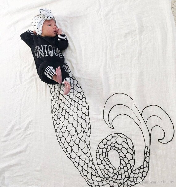 mermaid muslin blanket