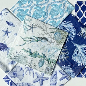 Napkins for Decoupage, paper napkins, collaging, paper crafts, mixed  media, decoupage supplies, junk journaling, 20 napkins, napkin asst.