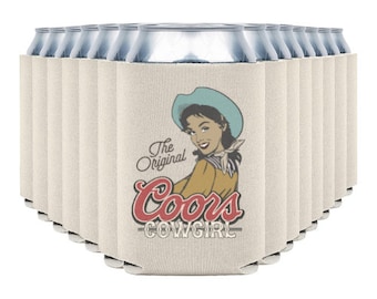 The Original Cowgirl Insulated Cup Cozy + Can Cooler + Cowgirl Style + Beverage Holder + Unique Gift + Wedding Favor