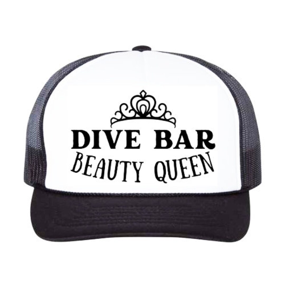 Dive Bar Beauty Queen Trucker Hat Adjustable Mesh Etsy