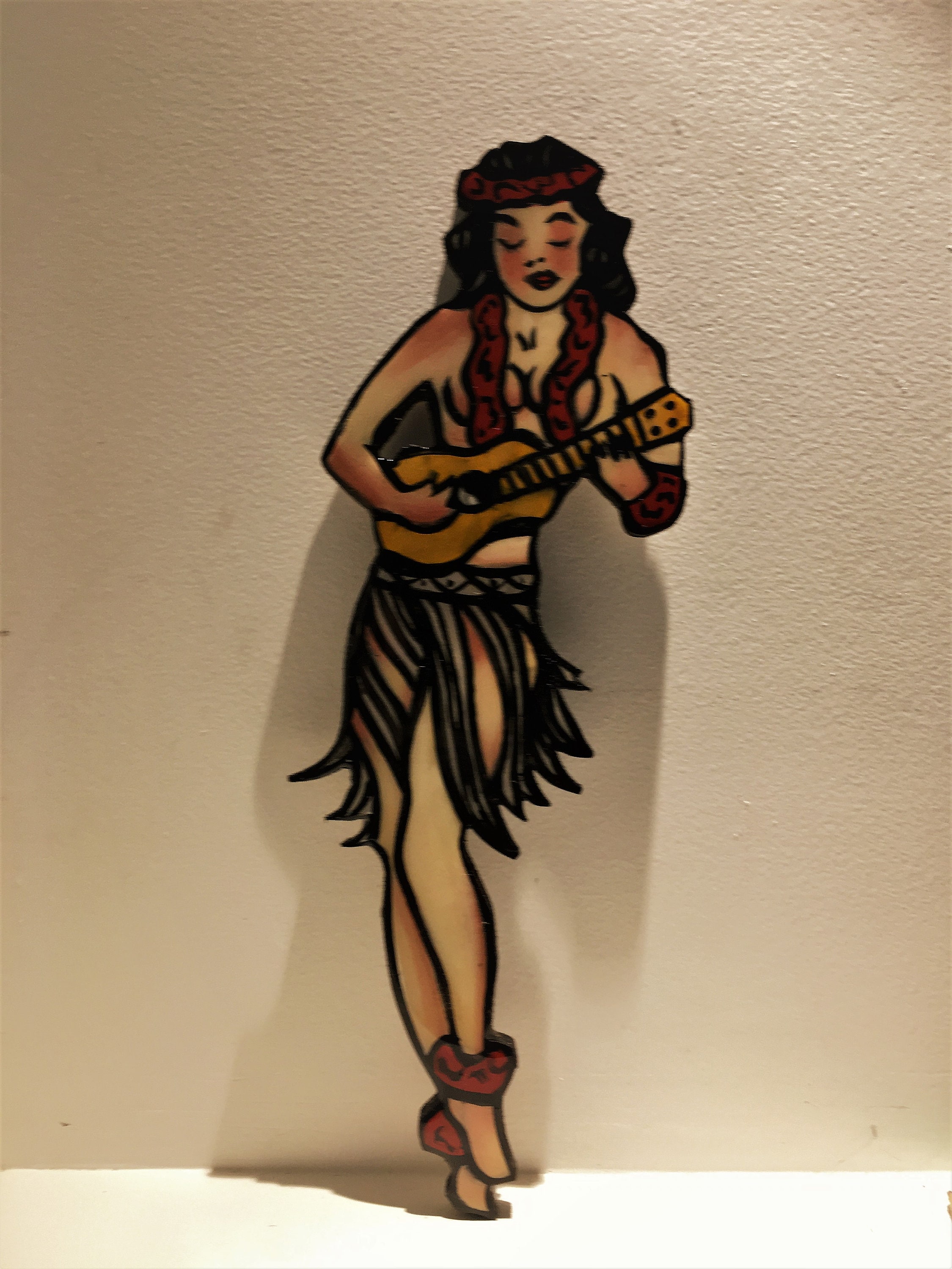 New Mini Hula Girl Wall Art Original Hand Painted Vintage Etsy
