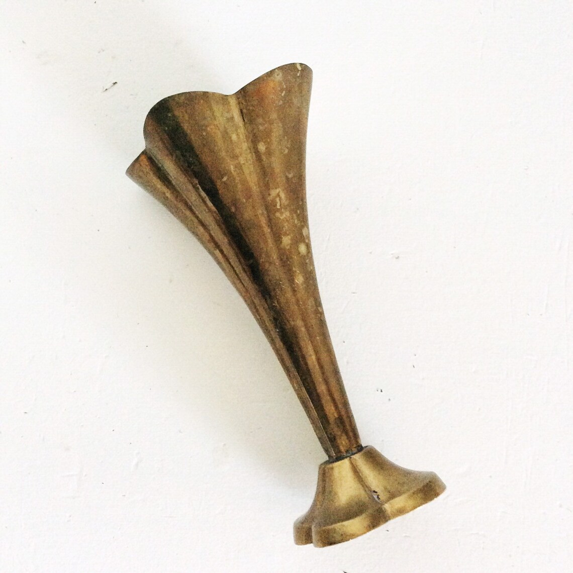 Vintage Brass Trumpet Vase Etsy