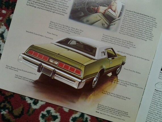 1975 Ford Thunderbird 20th Anniversary Edition Jade Luxury Group Sales Brochure