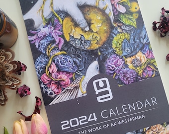 2024 Calendar, Art Calendar 2024, Fantasy Art Calendar