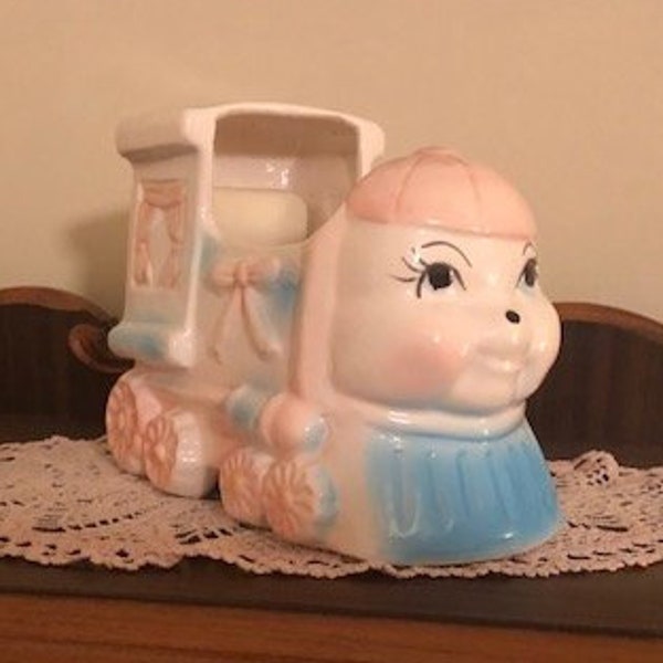 Vintage 1950's Child's Musical Train Planter