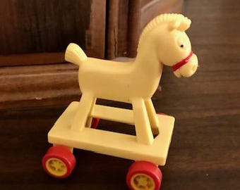 Vintage 1986 McDonald's Happy Meal Toy Horse on Wheels